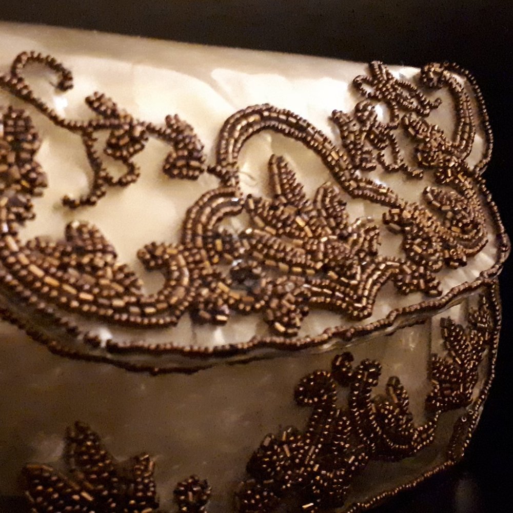 Rare Vintage 1940's Handmade Clear Clutch